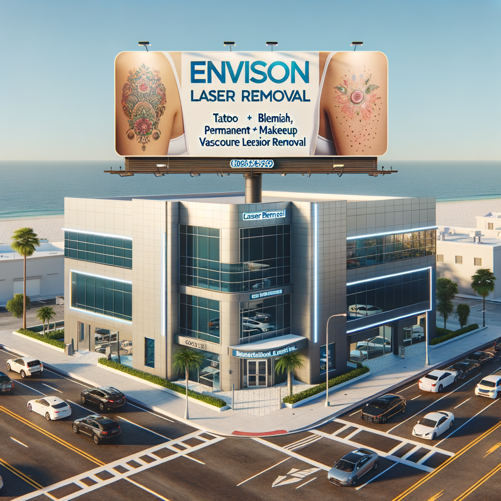 Modern Urban Billboard for Laser Skin Services by the Ocean Venice Laser Tattoo Removal