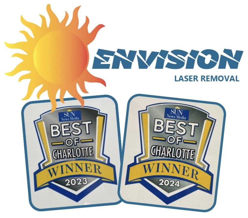 Envision Laser Removal: Best of Charlotte Winner 2023 and 2024, showcasing excellence in service.